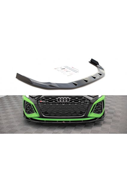 Maxton Design spoiler pod přední nárazník ver.2 pro Audi RS3 8Y, carbon-Look