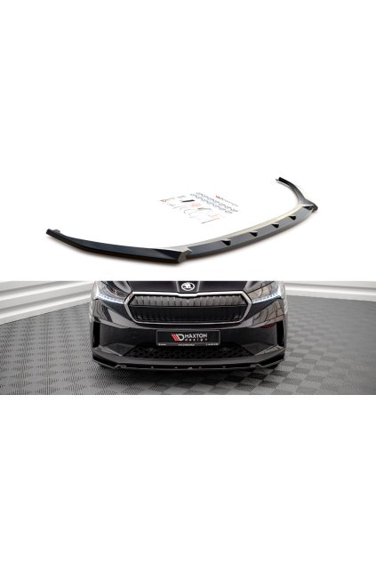 Maxton Design spoiler pod přední nárazník ver.2 pro Škoda Enyaq iV Mk1, carbon-Look
