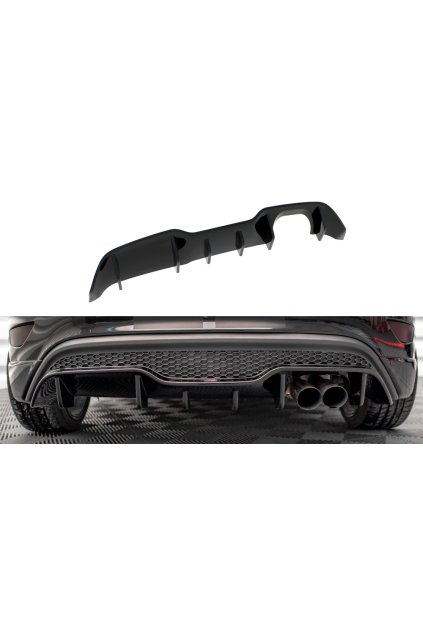 Maxton Design vložka zadního nárazníku pro Ford Fiesta ST Mk7 Facelift, carbon-Look, pouze pro 5-dvéř.
