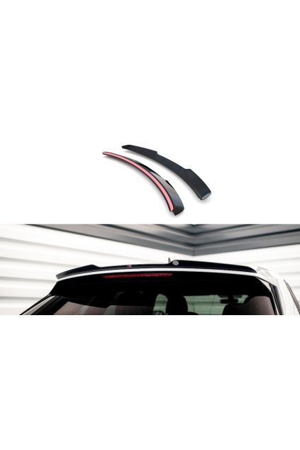 Maxton Design prodloužení spoileru pro Volkswagen Atlas Cross Sport Mk1, černý lesklý plast ABS