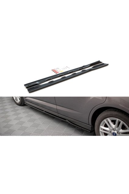 Maxton Design difuzory pod boční prahy pro Ford C-max Mk2, carbon-Look