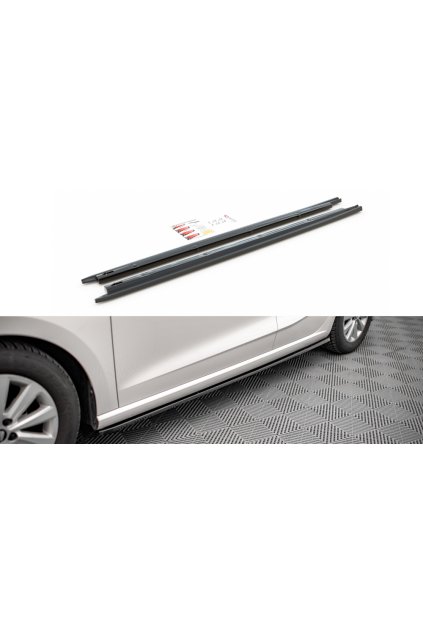 Maxton Design difuzory pod boční prahy pro Seat Ibiza Mk5, carbon-Look