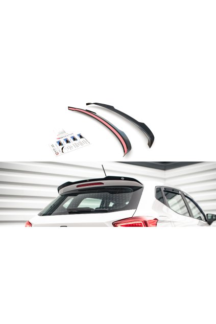 Maxton Design prodloužení spoileru pro Seat Ibiza Mk5, černý lesklý plast ABS