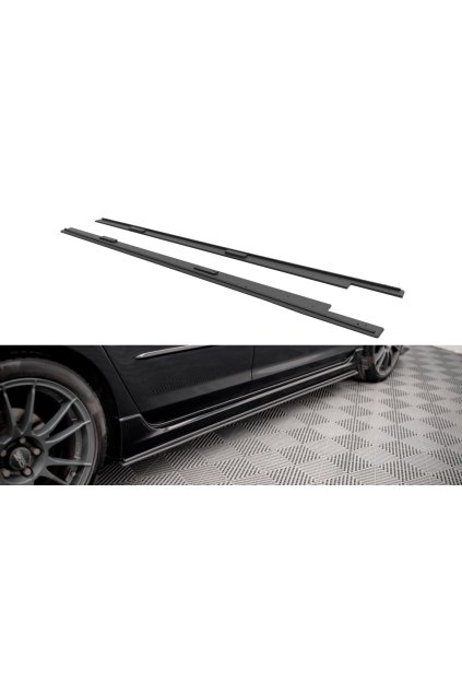 Maxton Design "Street Pro" difuzory pod boční prahy pro Mazda 3 Mk1 MPS, plast ABS bez povrchové úpravy