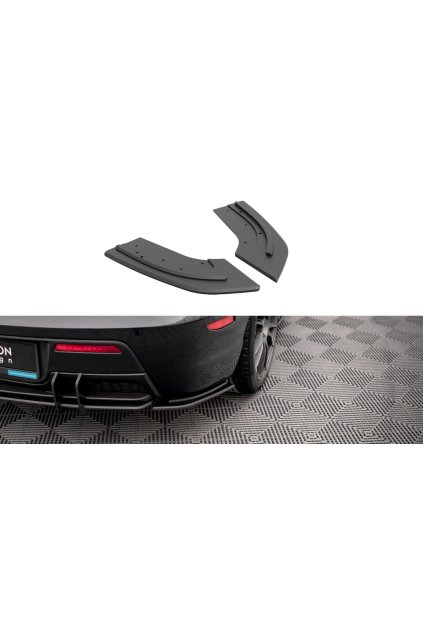 Maxton Design "Street Pro" boční difuzory pod zadní nárazník pro Mazda 3 Mk1 MPS, plast ABS bez povrchové úpravy, s červenou linkou