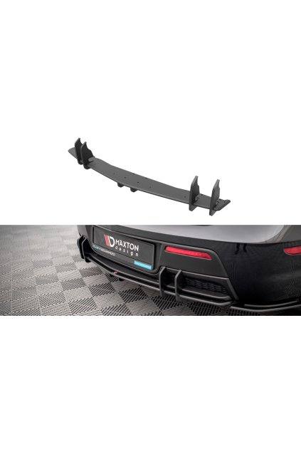 Maxton Design "Street Pro" difuzor zadního nárazníku pro Mazda 3 Mk1 MPS, plast ABS bez povrchové úpravy, s červenou linkou
