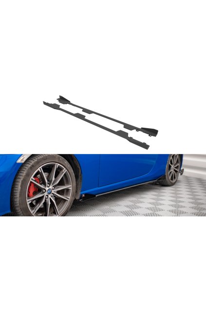 Maxton Design "Street Pro" difuzory pod boční prahy s křidélky pro Subaru BRZ Mk1 Facelift, plast ABS bez povrchové úpravy, s červenou linkou