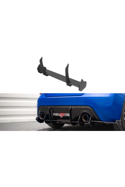 Maxton Design "Street Pro" difuzor zadního nárazníku pro Subaru BRZ Mk1 Facelift, plast ABS bez povrchové úpravy, s červenou linkou