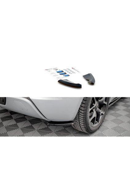 Maxton Design boční difuzory pod zadní nárazník pro Opel Astra J (Mk4), carbon-Look, GTC OPC-Line