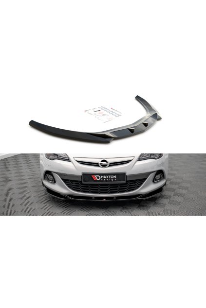 Maxton Design spoiler pod přední nárazník pro Opel Astra J (Mk4), carbon-Look, GTC OPC-Line