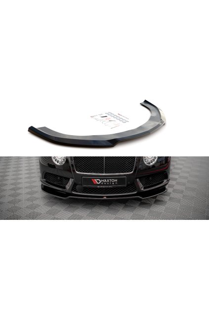 Maxton Design spoiler pod přední nárazník pro Bentley Continental GT Mk2, černý lesklý plast ABS, V8 S, r.v. 2014-2016