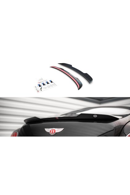 Maxton Design prodloužení spoileru pro Bentley Continental GT Mk2, černý lesklý plast ABS, V8 S, r.v. 2014-2016