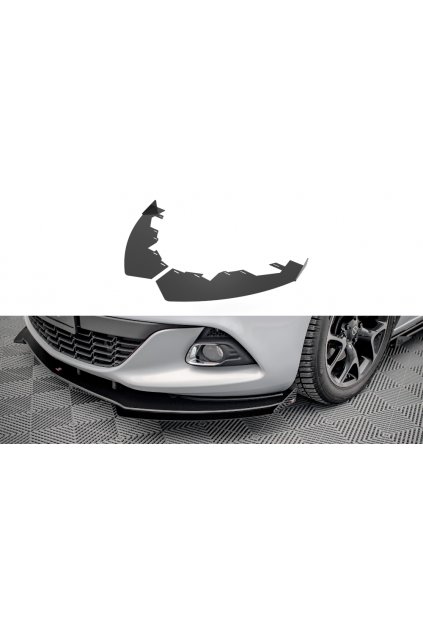 Maxton Design rohové spoilery pod přední nárazník pro Opel Astra J (Mk4), GTC OPC-Line