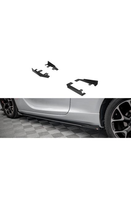 Maxton Design křidélka bočních difuzorů pro Opel Astra J (Mk4), plast ABS bez povrchové úpravy, GTC OPC-Line