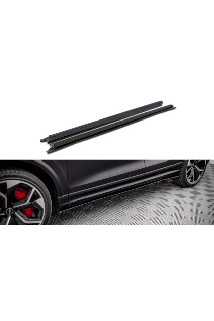 Maxton Design difuzory pod boční prahy pro Audi RSQ8 Mk1, carbon-Look