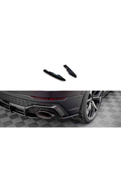 Maxton Design boční difuzory pod zadní nárazník pro Audi RSQ8 Mk1, černý lesklý plast ABS