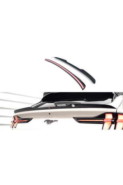 Maxton Design spodní prodloužení spoileru pro Ford Mustang Mach-E Mk1, černý lesklý plast ABS