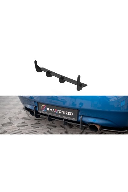 Maxton Design "Street Pro" difuzor zadního nárazníku pro Infiniti G37, plast ABS bez povrchové úpravy, s červenou linkou