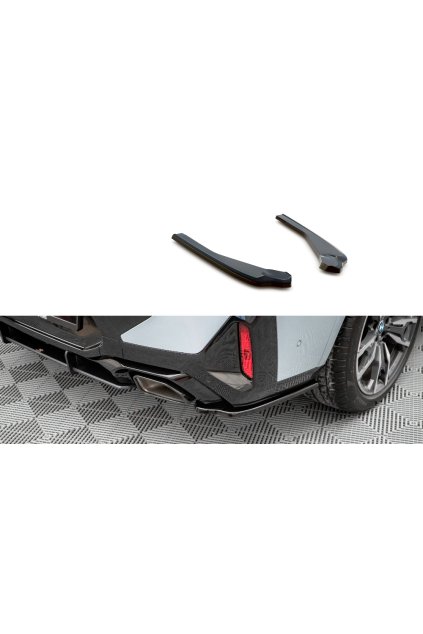 Maxton Design boční difuzory pod zadní nárazník pro BMW X4 G02 Facelift, černý lesklý plast ABS