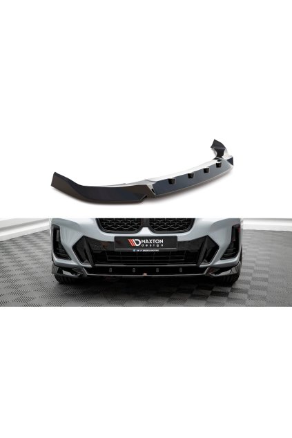 Maxton Design spoiler pod přední nárazník ver.2 pro BMW X4 G02 Facelift, černý lesklý plast ABS