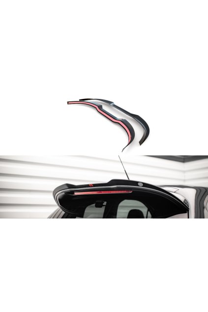 Maxton Design prodloužení spoileru pro Peugeot 208 Mk1 GTI, černý lesklý plast ABS