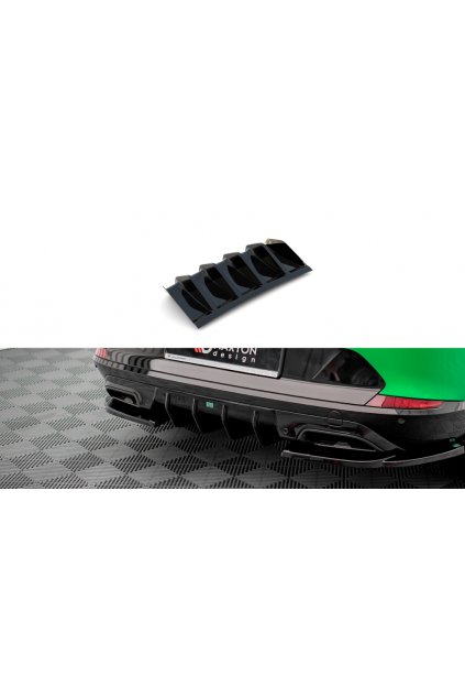 Maxton Design vložka zadního nárazníku ver.2 pro Cupra Formentor Mk1, černý lesklý plast ABS, pouze pro verze s výkonem 150 a 190 koní