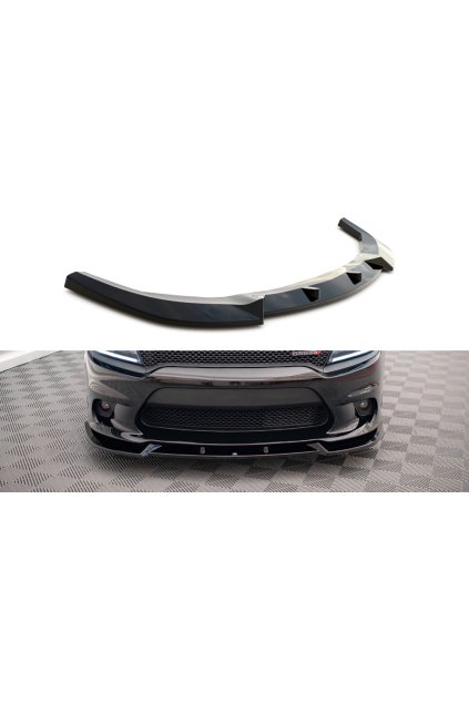 Maxton Design spoiler pod přední nárazník ver.2 pro Dodge Charger Mk7 Facelift SRT, carbon-Look