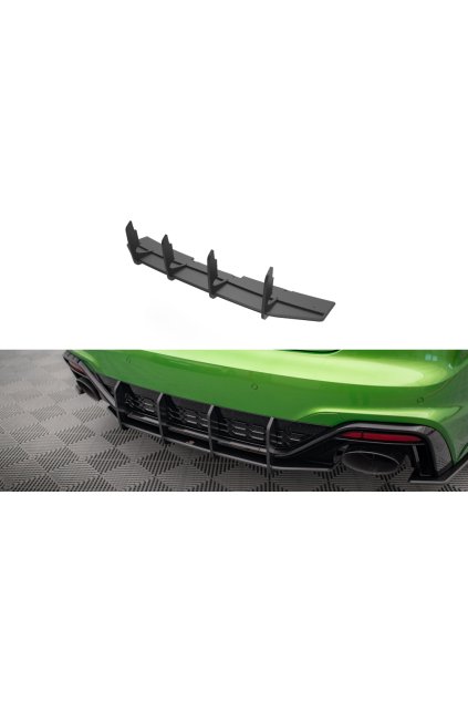 Maxton Design "Street Pro" difuzor zadního nárazníku pro Audi RS5 F5 FL, plast ABS bez povrchové úpravy, s červenou linkou