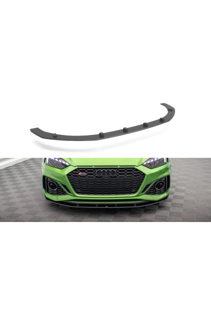Maxton Design "Street Pro" spoiler pod přední nárazník pro Audi RS5 F5 FL, plast ABS bez povrchové úpravy, s červenou linkou