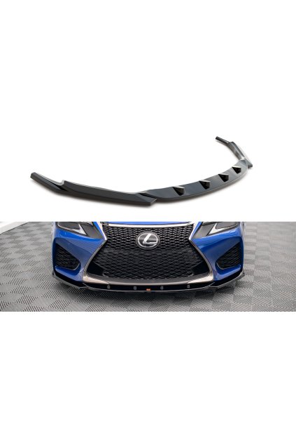 Maxton Design spoiler pod přední nárazník ver.2 pro Lexus GS F Mk4 Facelift, černý lesklý plast ABS
