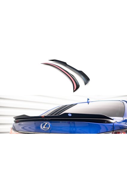 Maxton Design prodloužení spoileru pro Lexus GS F Mk4 Facelift, černý lesklý plast ABS