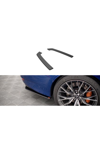 Maxton Design "Street Pro" boční difuzory pod zadní nárazník pro Lexus GS F Mk4 Facelift, plast ABS bez povrchové úpravy, s červenou linkou