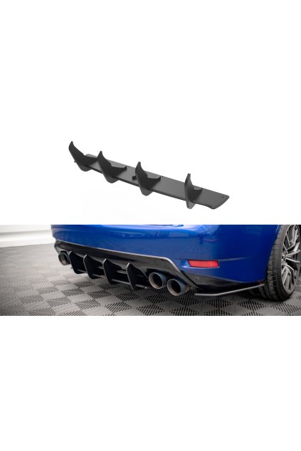 Maxton Design "Street Pro" difuzor zadního nárazníku pro Lexus GS F Mk4 Facelift, plast ABS bez povrchové úpravy