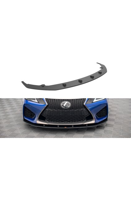 Maxton Design "Street Pro" spoiler pod přední nárazník pro Lexus GS F Mk4 Facelift, plast ABS bez povrchové úpravy, s červenou linkou