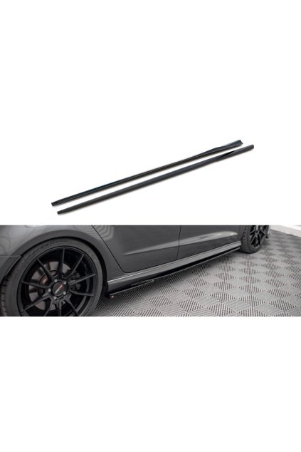 Maxton Design difuzory pod boční prahy pro Audi S3 8V FL, carbon-Look, Sportback
