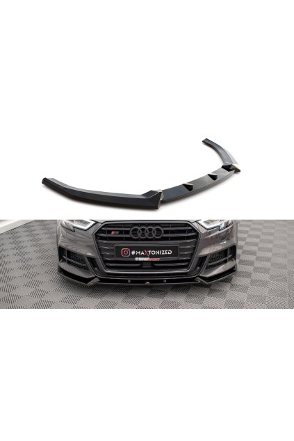 Maxton Design spoiler pod přední nárazník pro Audi S3 8V FL, plast ABS bez povrchové úpravy, Sportback