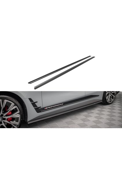 Maxton Design "Street Pro" difuzory pod boční prahy pro BMW řada 4 G26 M-Pack, plast ABS bez povrchové úpravy