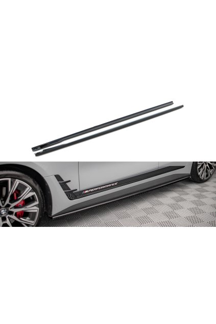 Maxton Design difuzory pod boční prahy pro BMW řada 4 G26 M-Pack, carbon-Look