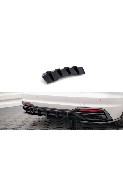 Maxton Design vložka zadního nárazníku pro Audi A4 B9 FL, carbon-Look