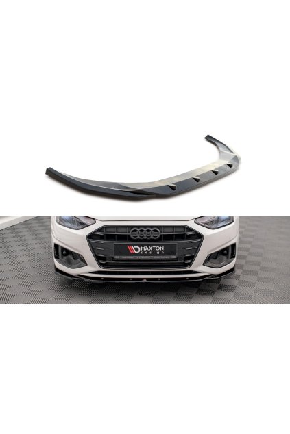 Maxton Design spoiler pod přední nárazník ver.2 pro Audi A4 B9 FL, carbon-Look