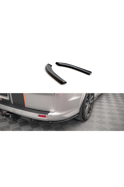 Maxton Design boční difuzory pod zadní nárazník pro Ford Transit Custom Mk1 Facelift ST-Line, carbon-Look