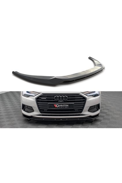 Maxton Design spoiler pod přední nárazník ver.3 pro Audi A6 C8, černý lesklý plast ABS