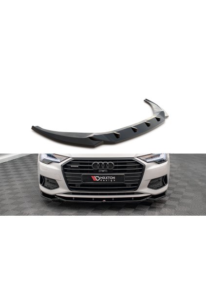 Maxton Design spoiler pod přední nárazník pro Audi A6 C8, carbon-Look
