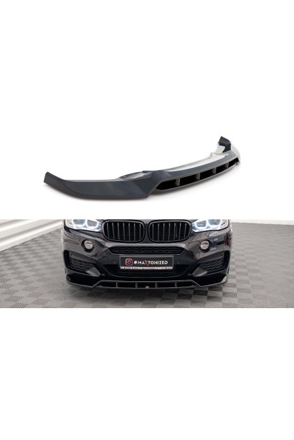 Maxton Design spoiler pod přední nárazník ver.2 pro BMW X6 F16, černý lesklý plast ABS, M-Pack