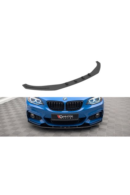 Maxton Design "Street Pro" spoiler pod přední nárazník pro BMW řada 2 F22, plast ABS bez povrchové úpravy, s červenou linkou, M-pack