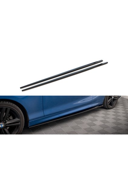 Maxton Design difuzory pod boční prahy pro BMW řada 2 F22, carbon-Look, M-pack
