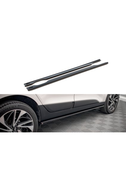 Maxton Design difuzory pod boční prahy pro Hyundai ix35 Mk1, carbon-Look