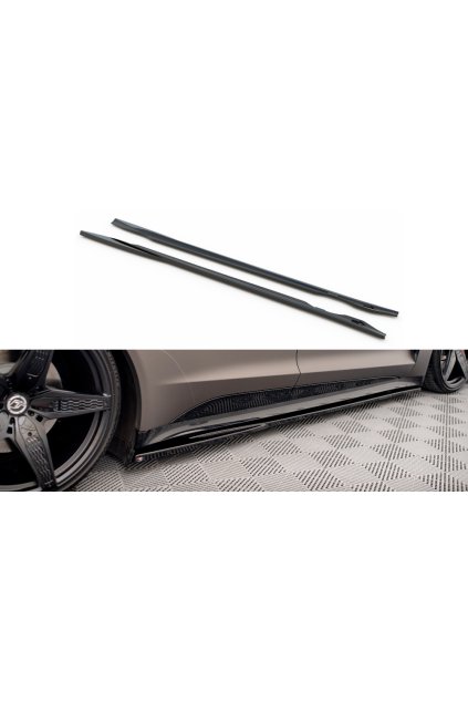 Maxton Design difuzory pod boční prahy pro Audi e-tron GT / RS GT Mk1, carbon-Look