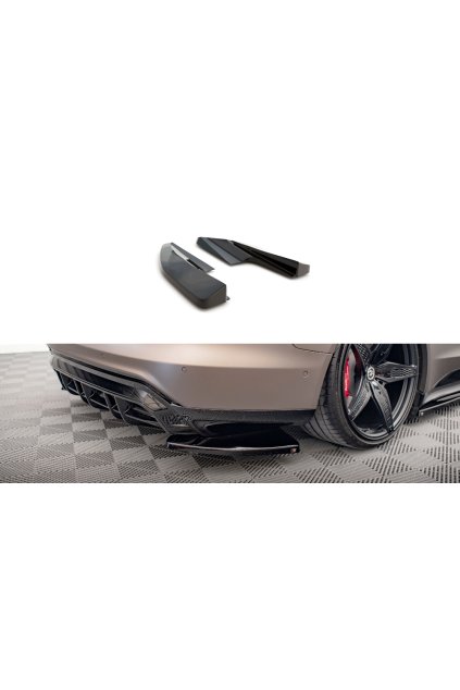 Maxton Design boční difuzory pod zadní nárazník ver.1 pro Audi e-tron GT / RS GT Mk1, černý lesklý plast ABS