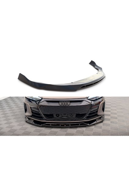 Maxton Design spoiler pod přední nárazník ver.2 pro Audi e-tron GT / RS GT Mk1, carbon-Look